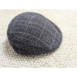 Gray Plaid  Flat Cap Men's Size M